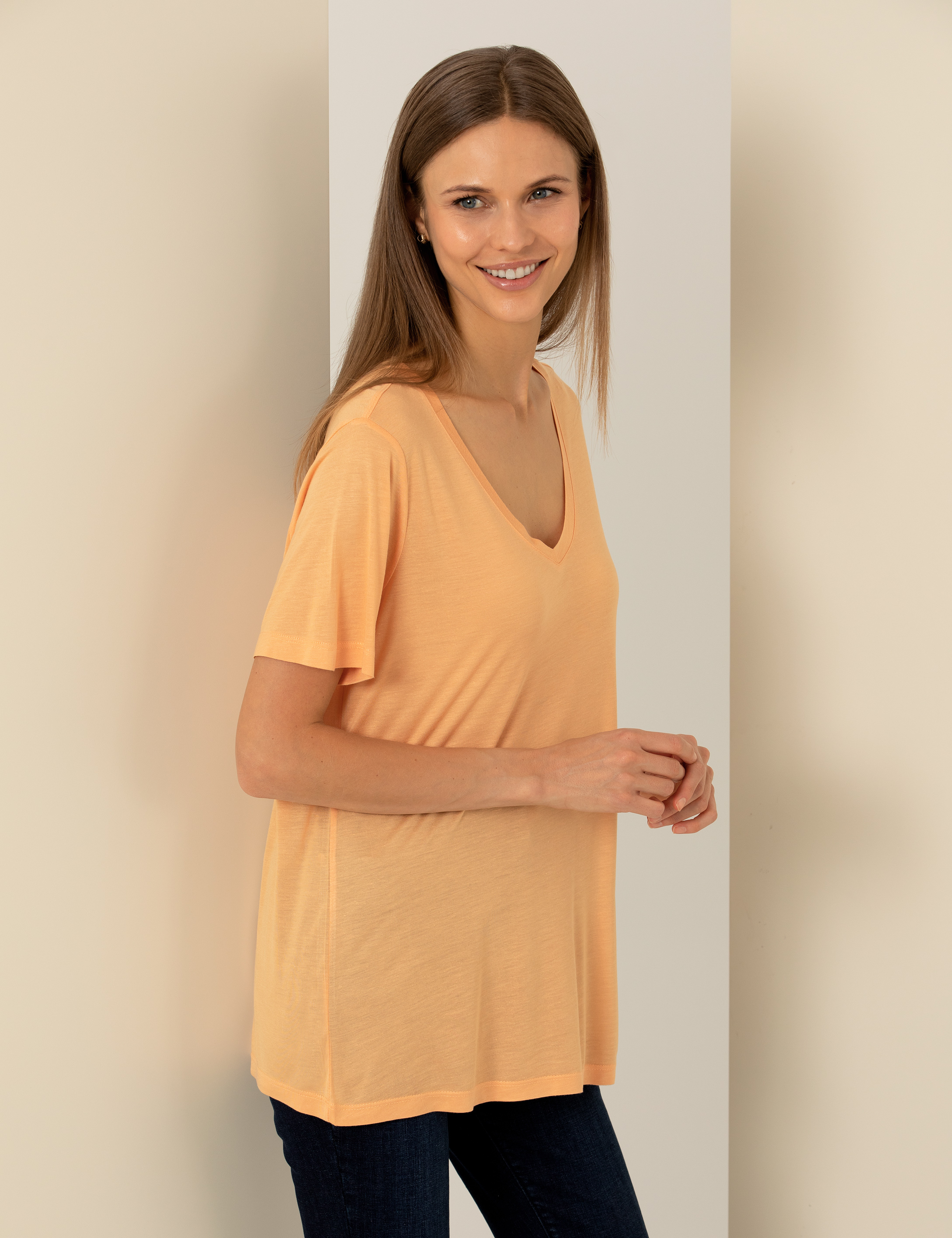 Pierre Cardin Turuncu Regular Fit Tişört görsel 2