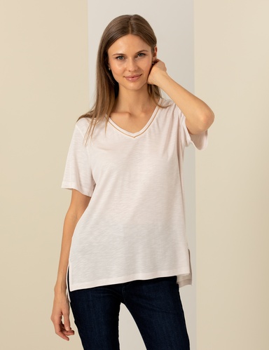 Ekru Regular Fit Tişört