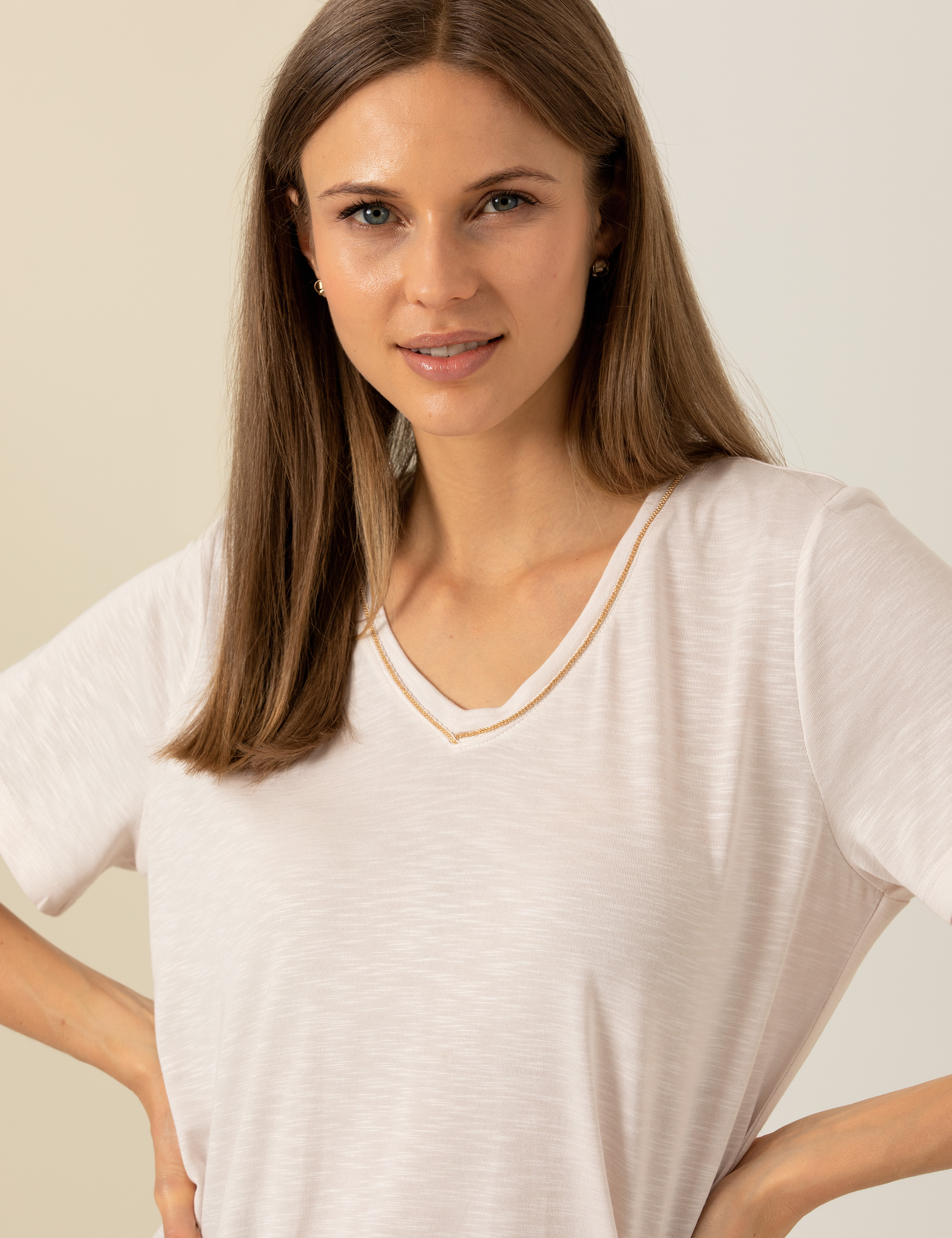 Ekru Regular Fit Tişört