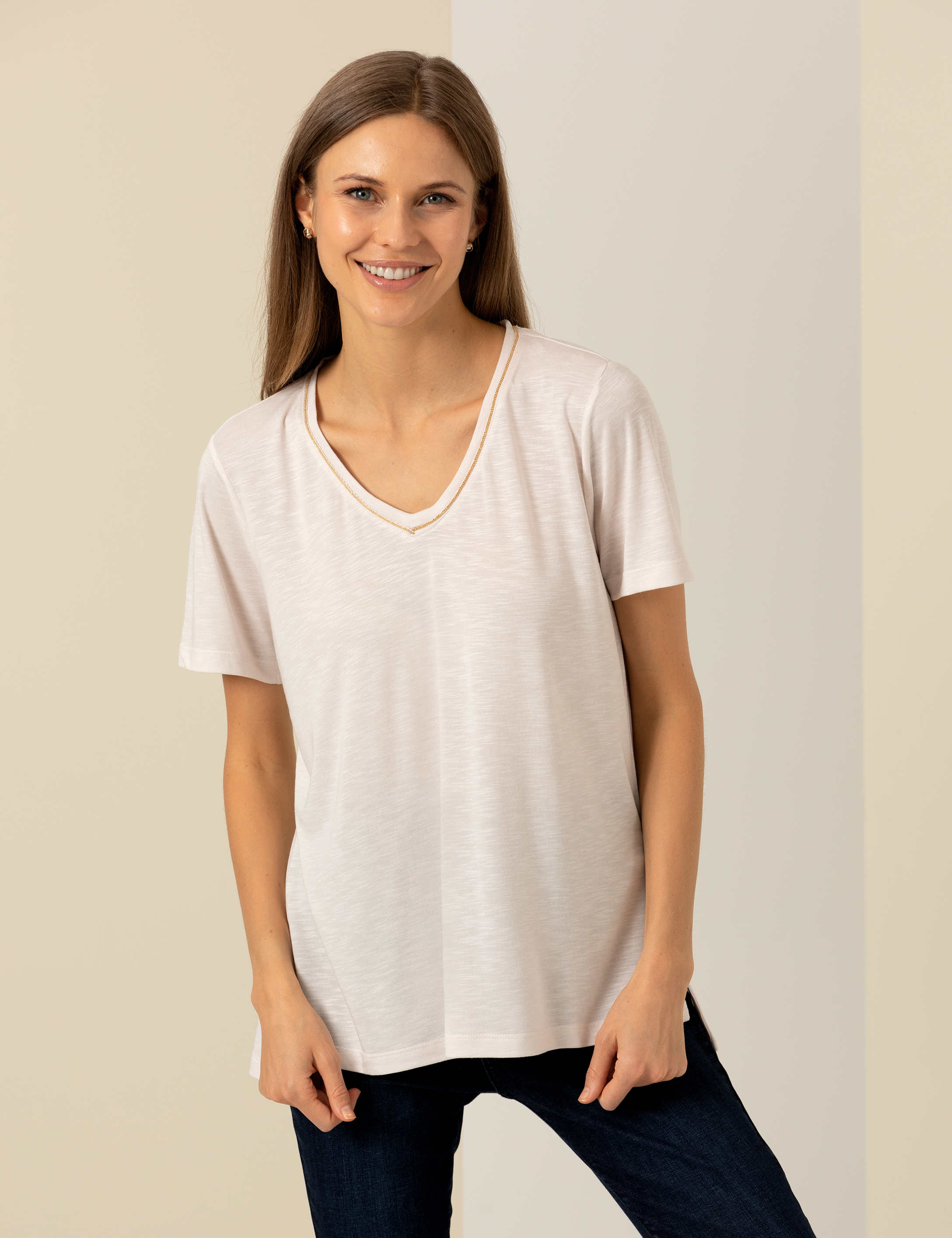Ekru Regular Fit Tişört