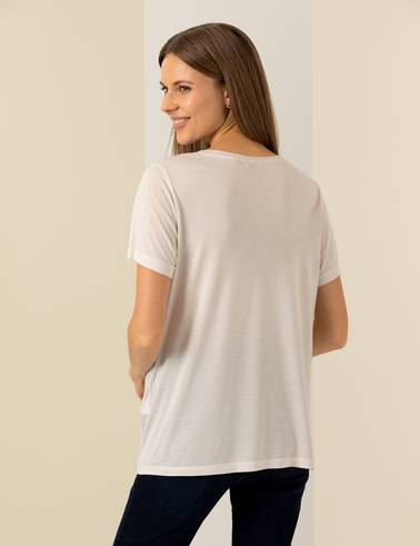 Ekru Regular Fit Tişört