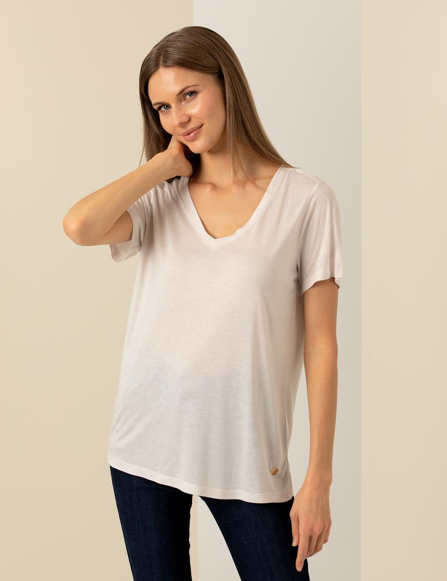 Ekru Regular Fit Tişört