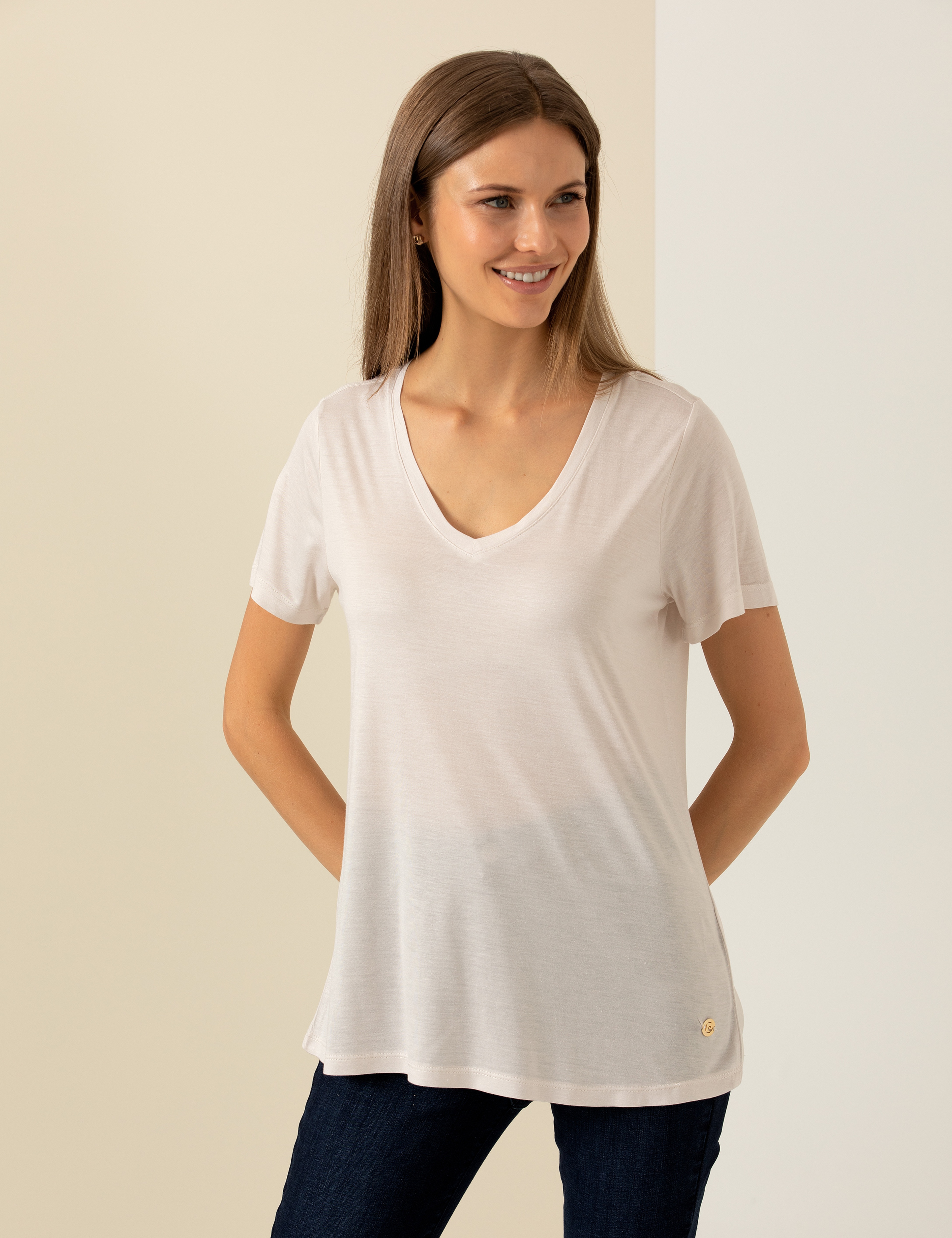 Ekru Regular Fit Tişört