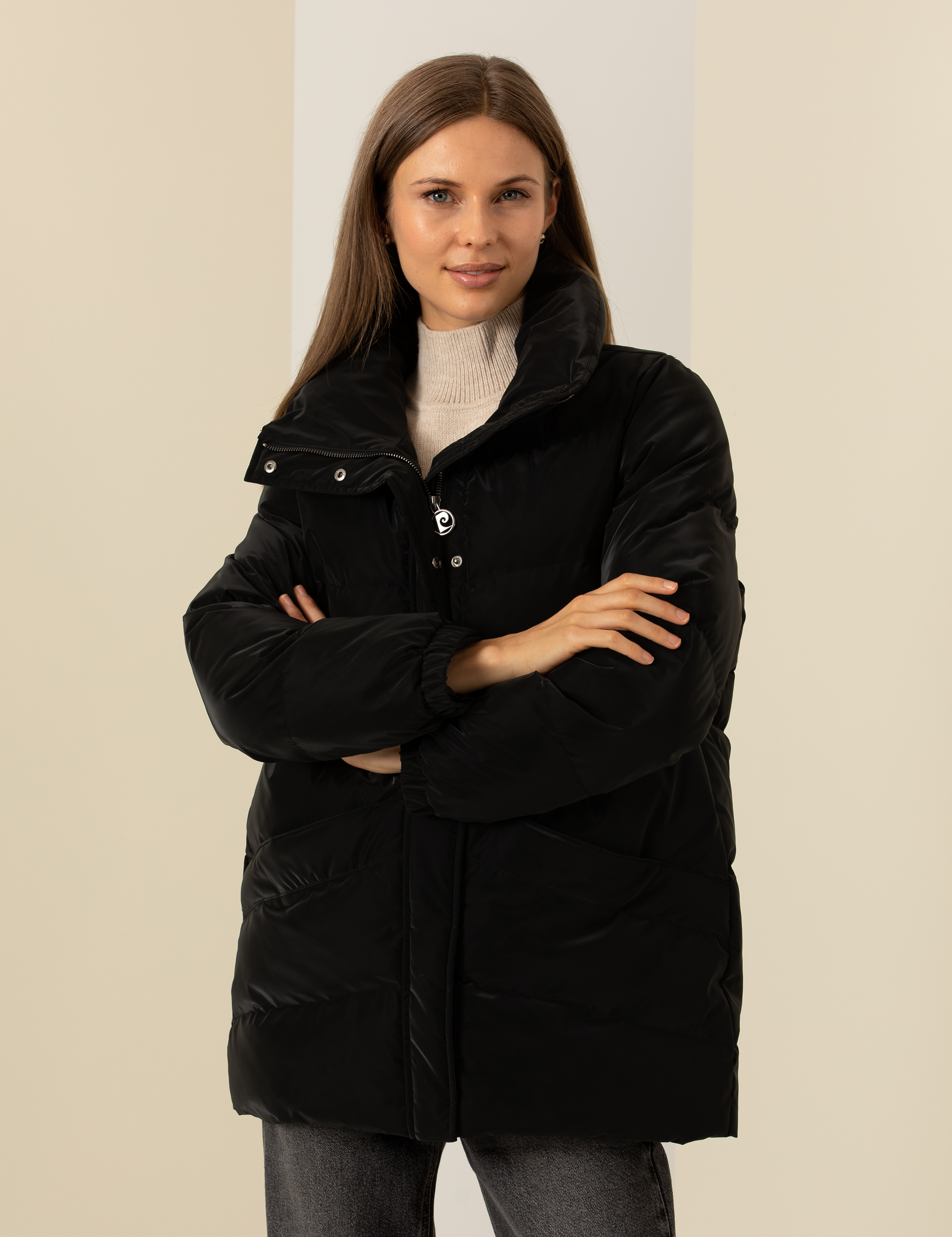 Siyah Standart Fit Mont - Image 3