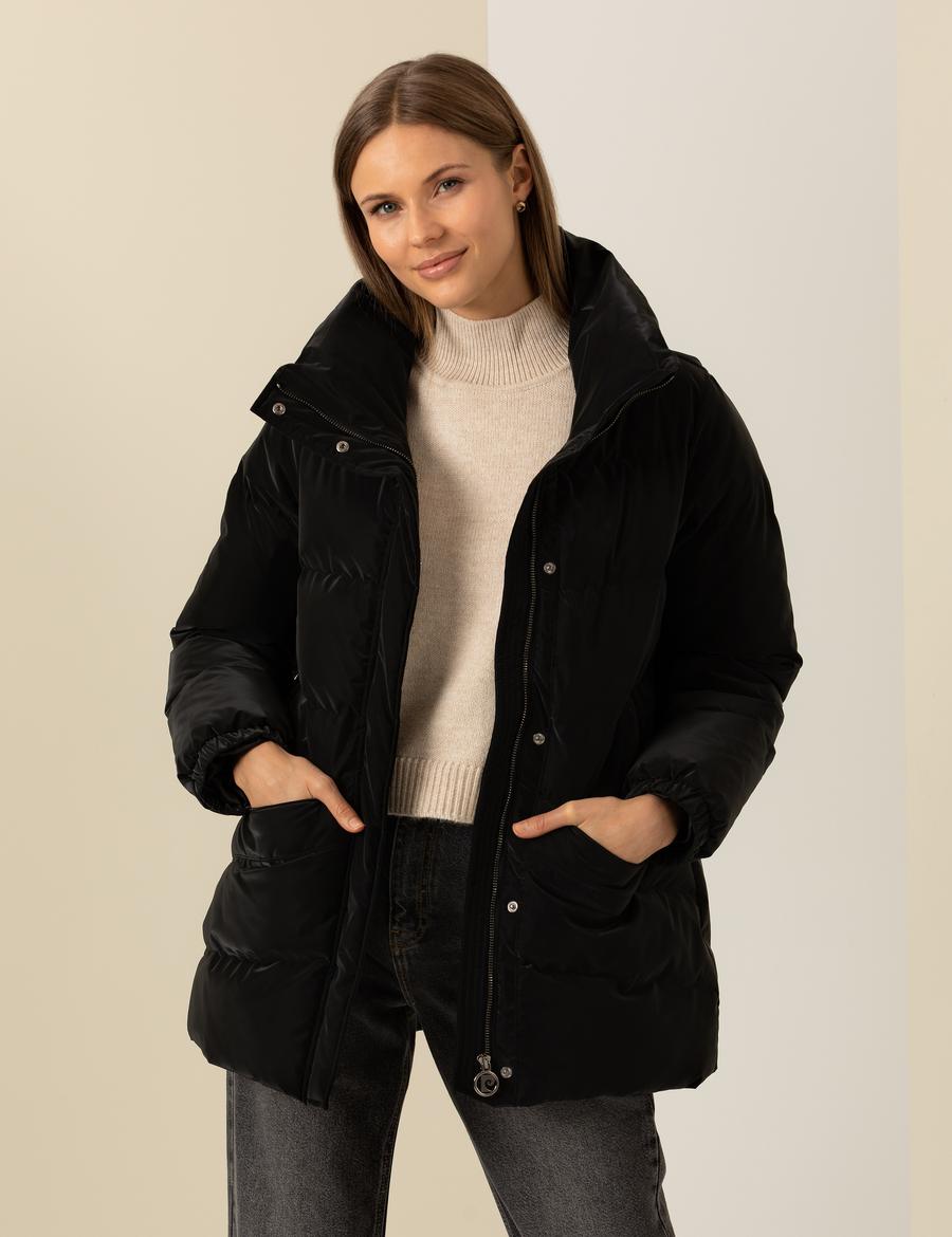 Siyah Standart Fit Mont