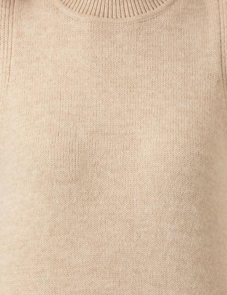 Krem Melanj Slim Fit Balıkçı Yaka Süveter - 50259953018