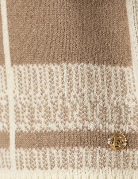 Ekru Comfort Fit Balıkçı Yaka Kazak - 50253420018