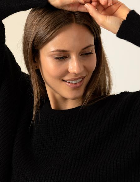 Siyah Comfort Fit Kazak - 50254324026