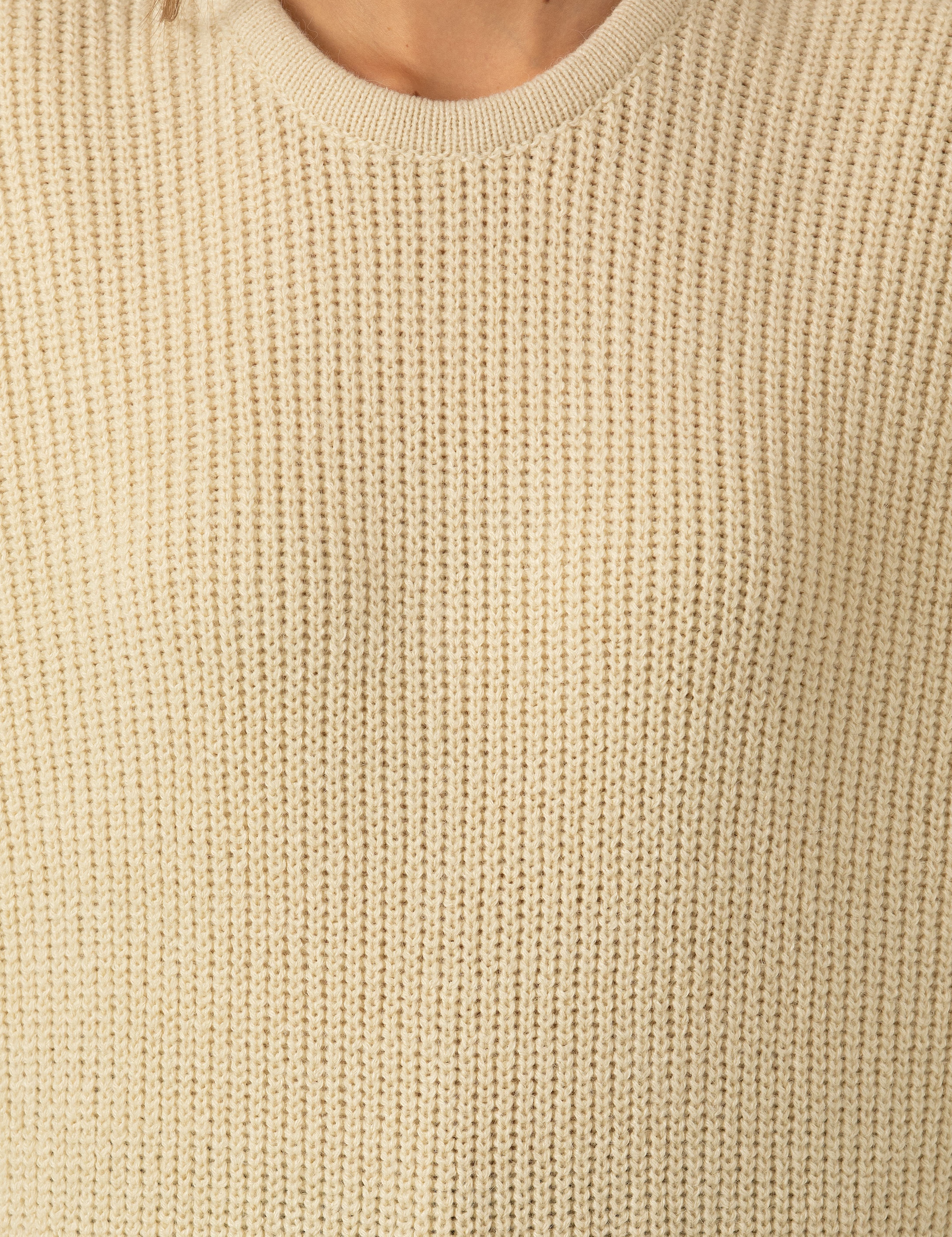 Krem Comfort Fit Kazak - Image 6