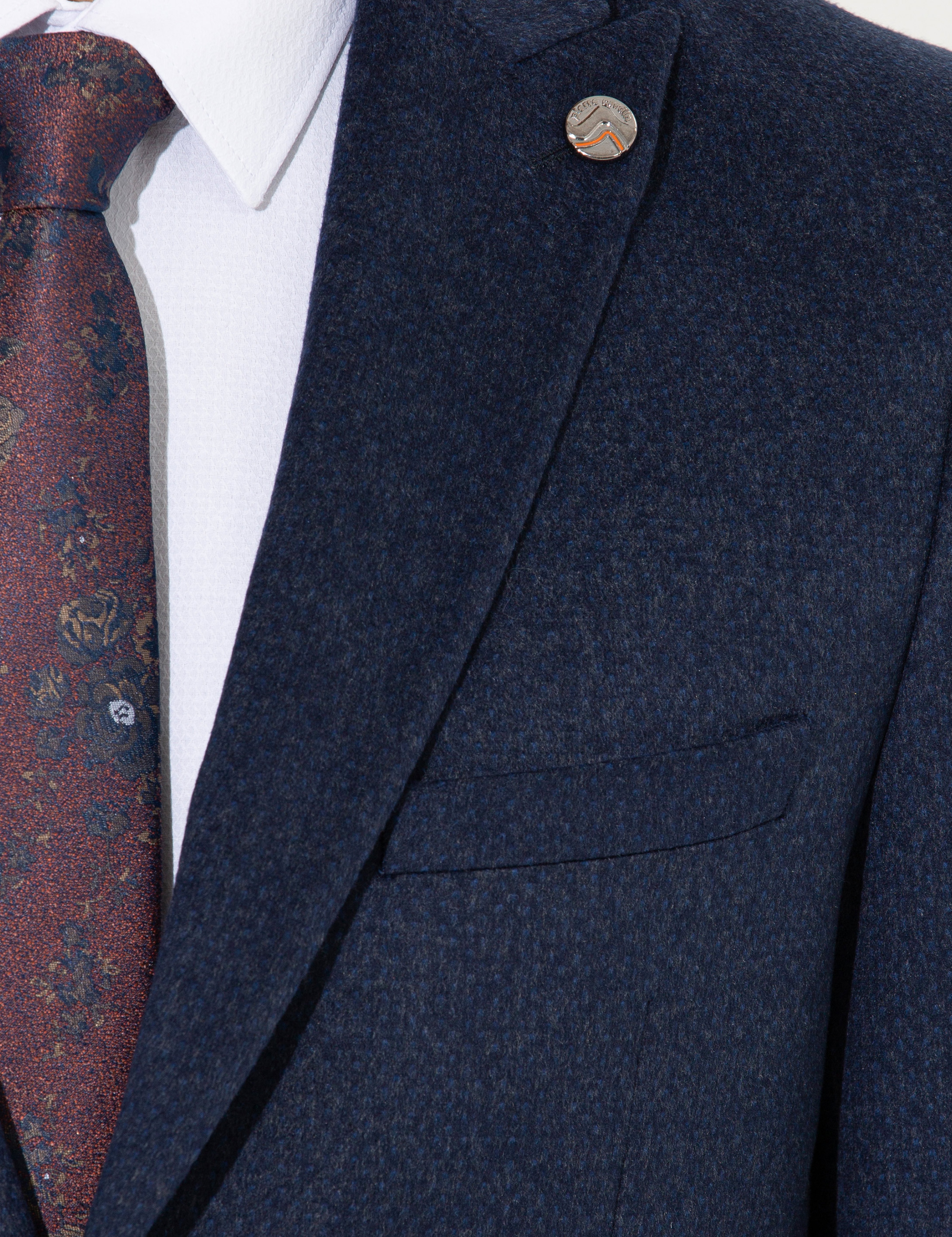 Lacivert Ekstra Slim Fit Ceket - Image 7