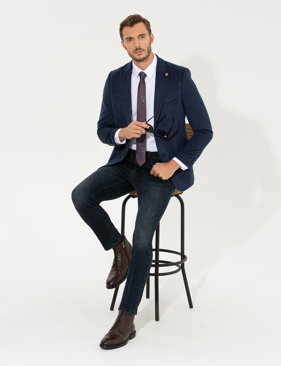 Lacivert Ekstra Slim Fit Ceket