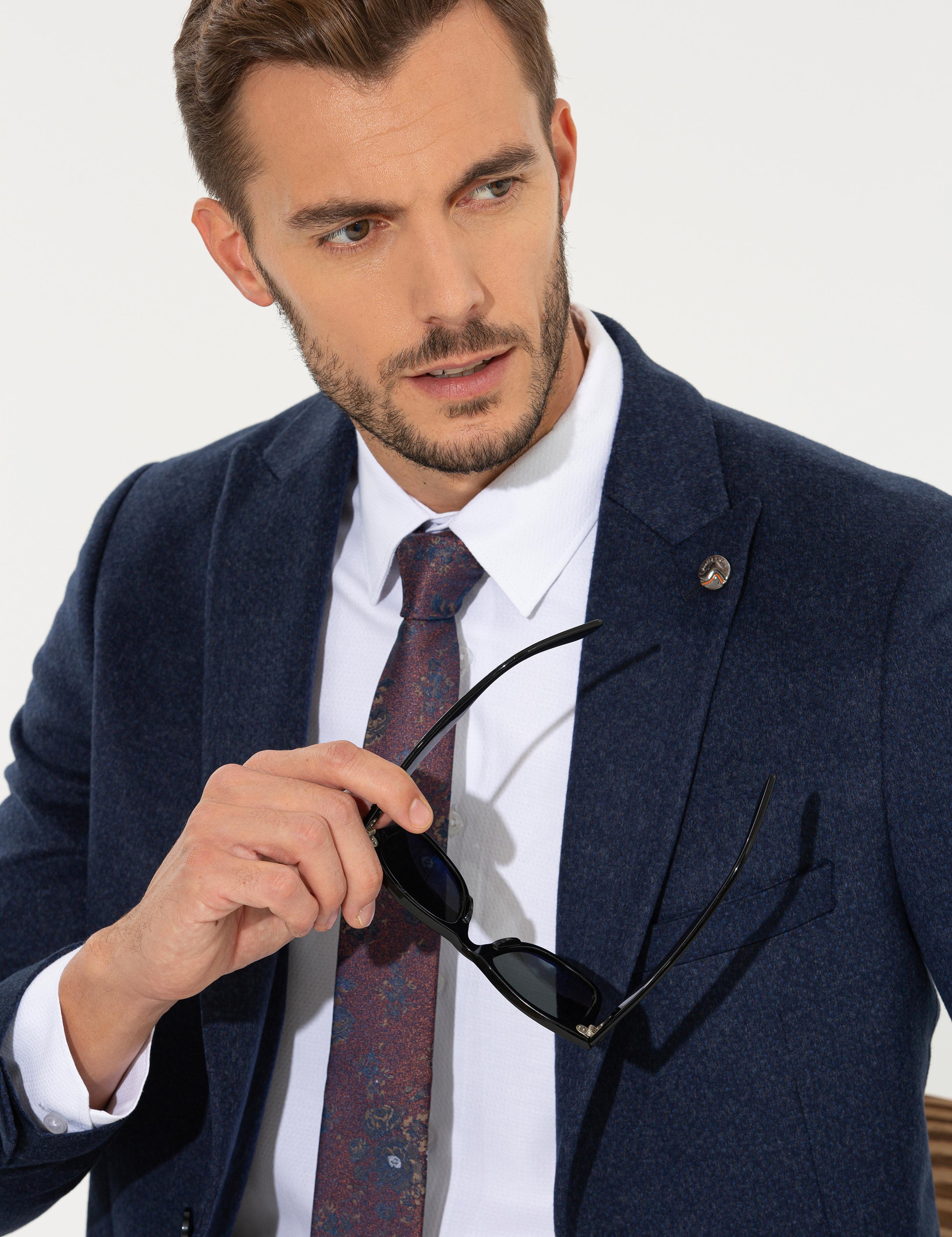 Lacivert Ekstra Slim Fit Ceket