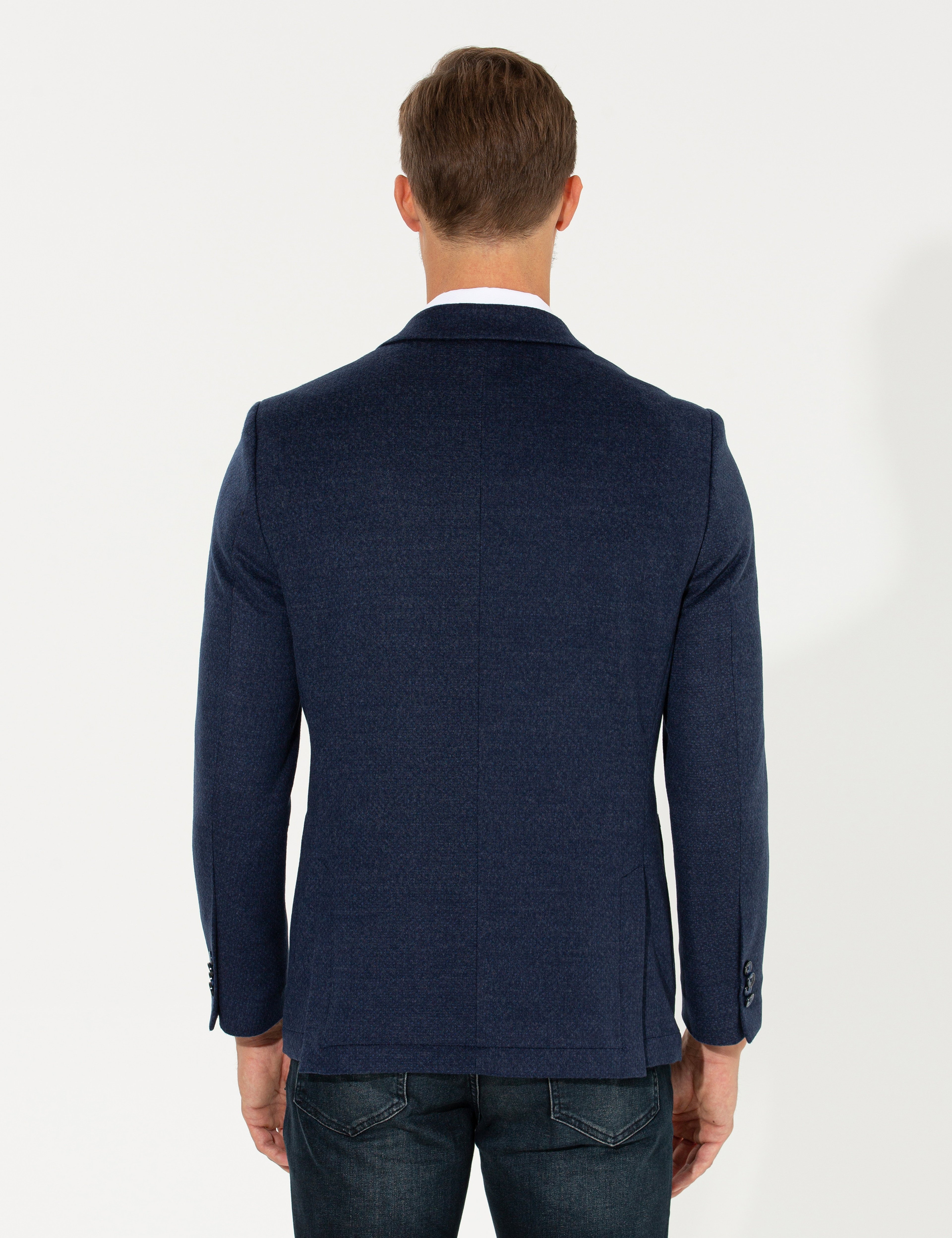 Lacivert Ekstra Slim Fit Ceket - Image 5
