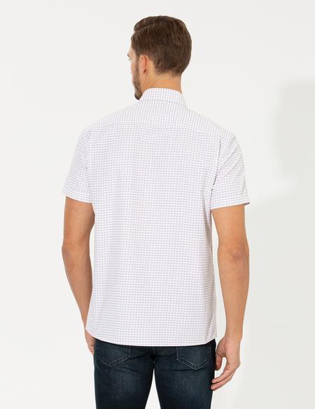 Bej Regular Fit Kısa Kollu Gömlek - 50252474016