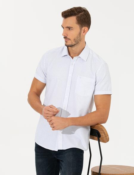 Açık Mavi Regular Fit Kısa Kollu Gömlek - 50252474008