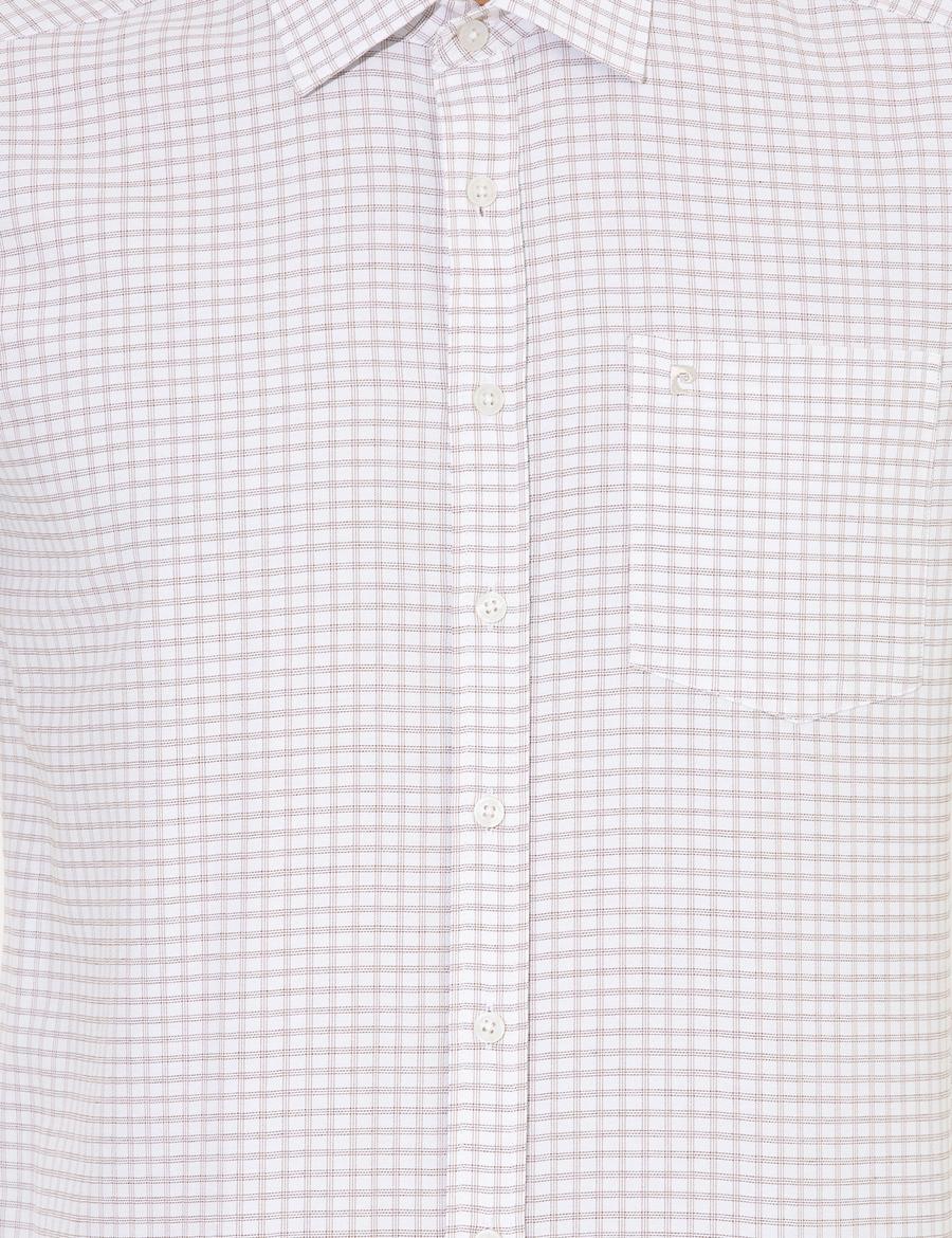 Bej Regular Fit Kısa Kollu Gömlek