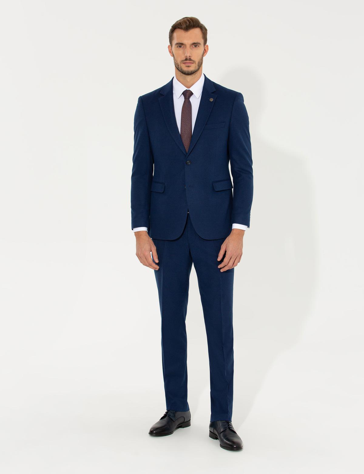 Açık Lacivert Slim Fit Takım Elbise