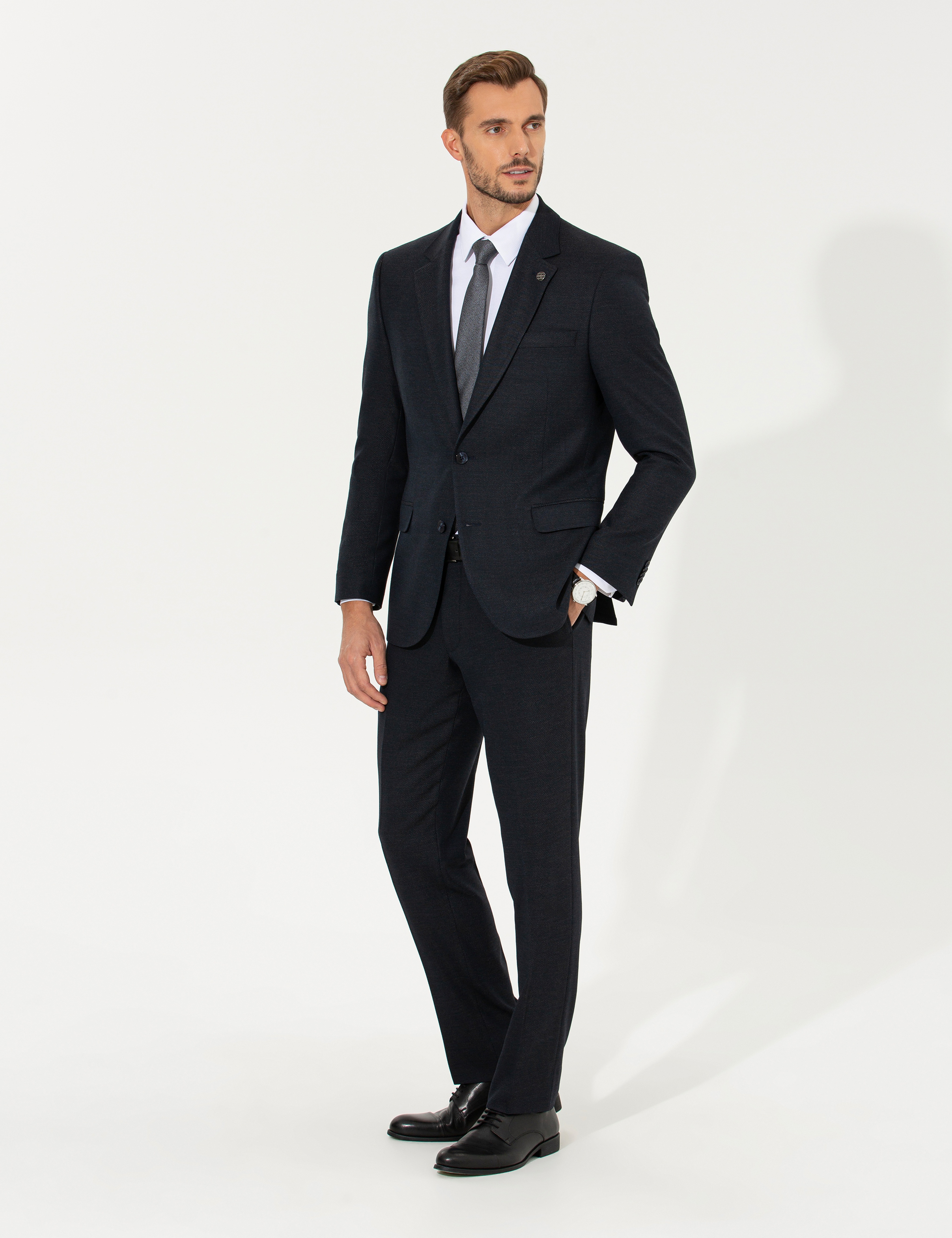 Lacivert Slim Fit Takım Elbise - Image 1
