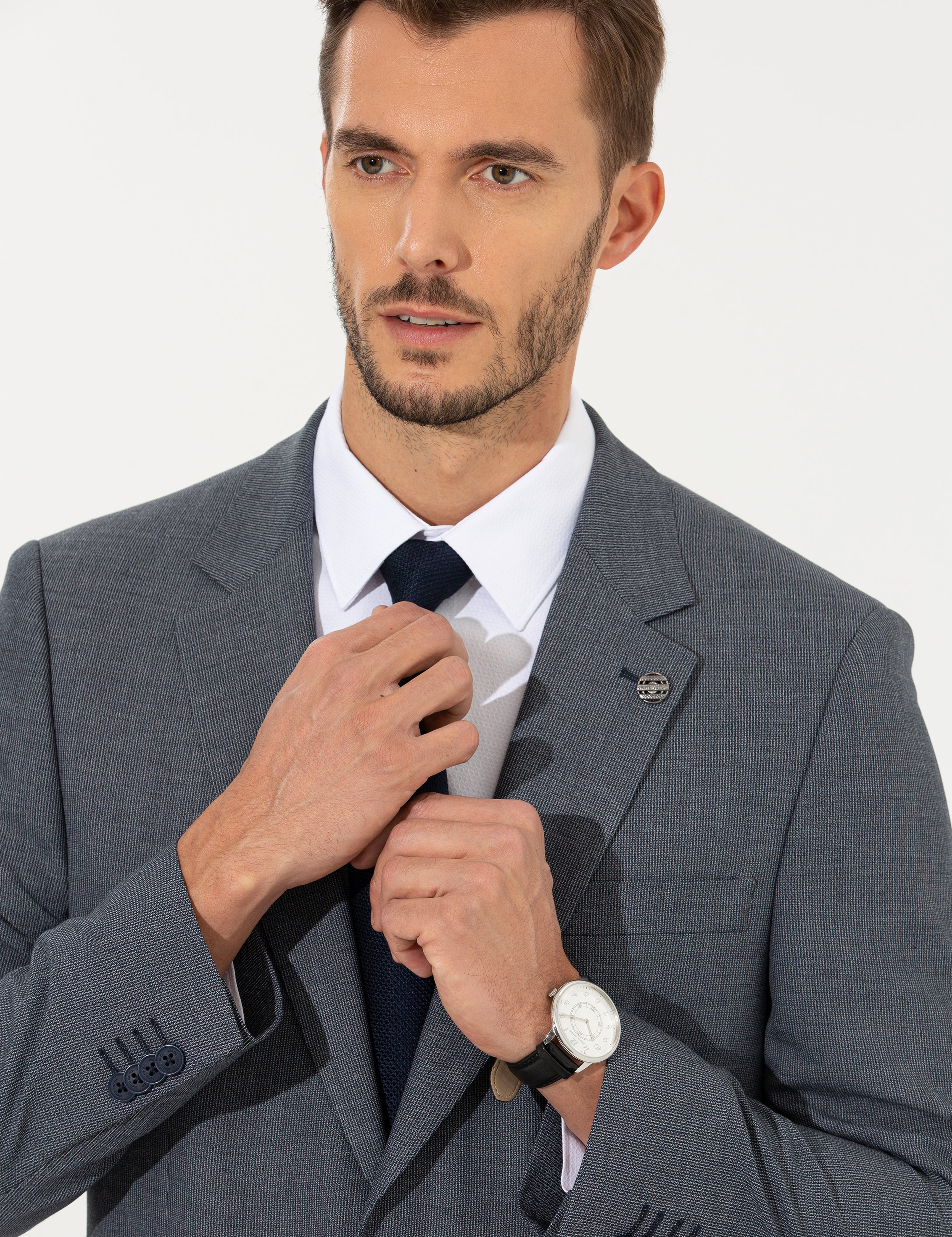 Lacivert Slim Fit Takım Elbise - Image 2
