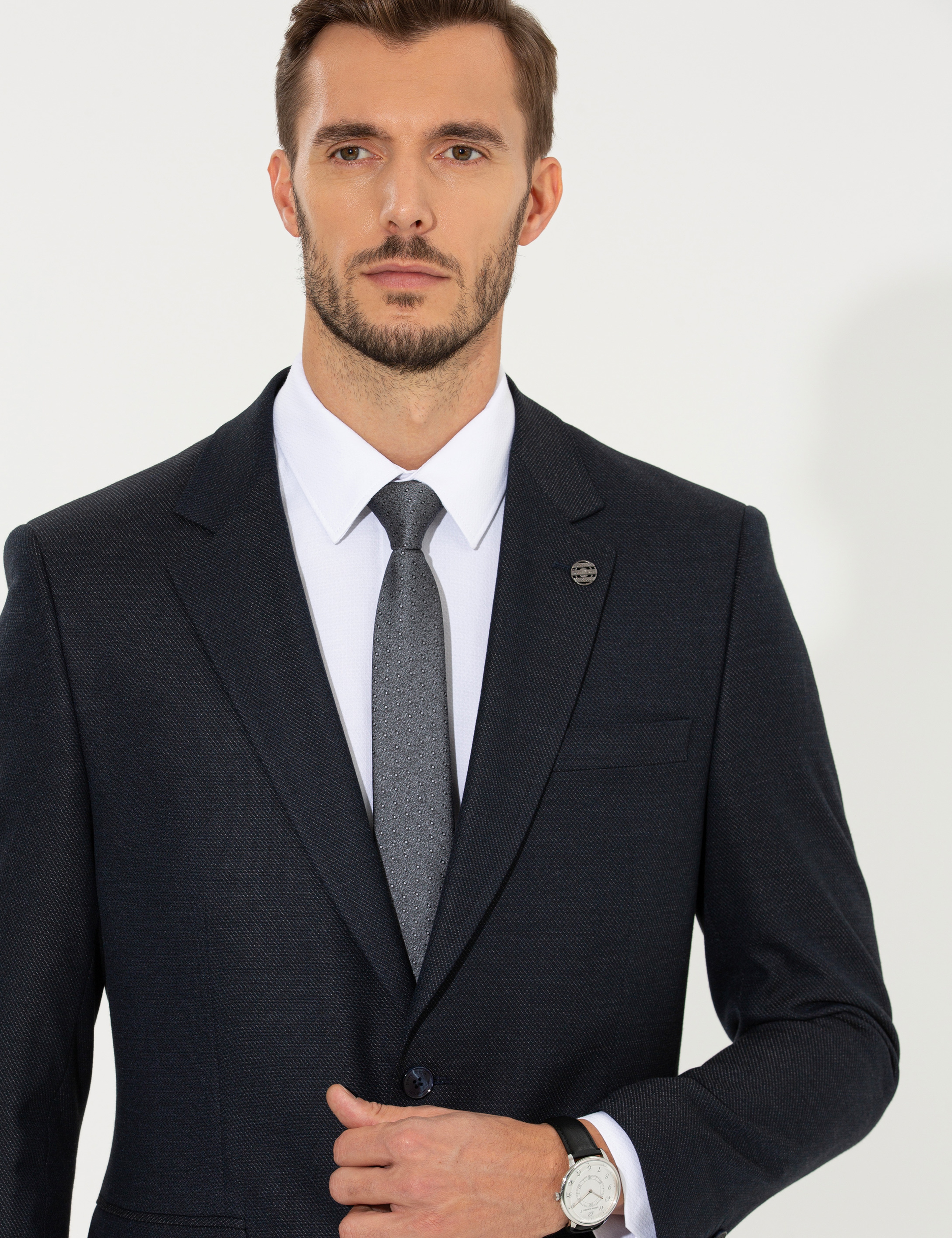 Lacivert Slim Fit Takım Elbise - Image 2