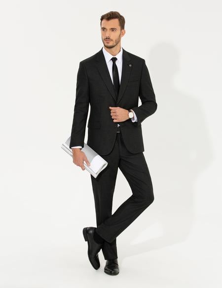 Antrasit Slim Fit Takım Elbise - 50267028041