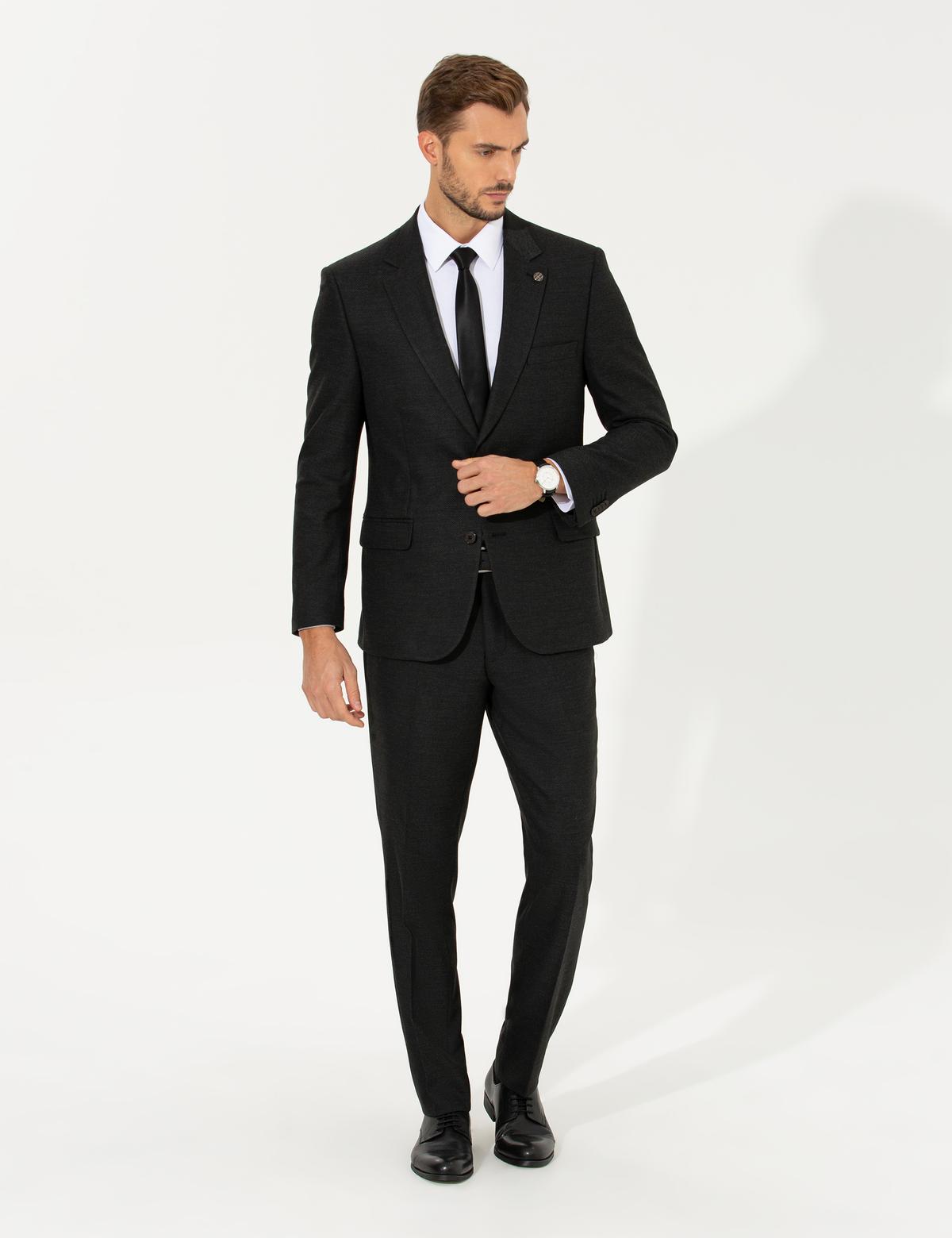 Antrasit Slim Fit Takım Elbise - 50267028041