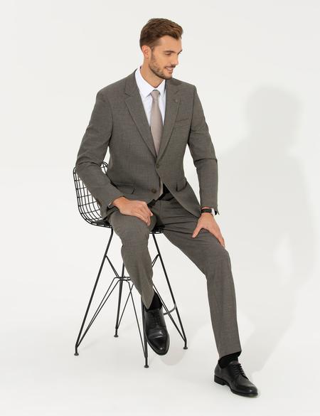 Kahverengi Slim Fit Takım Elbise - 50267030047