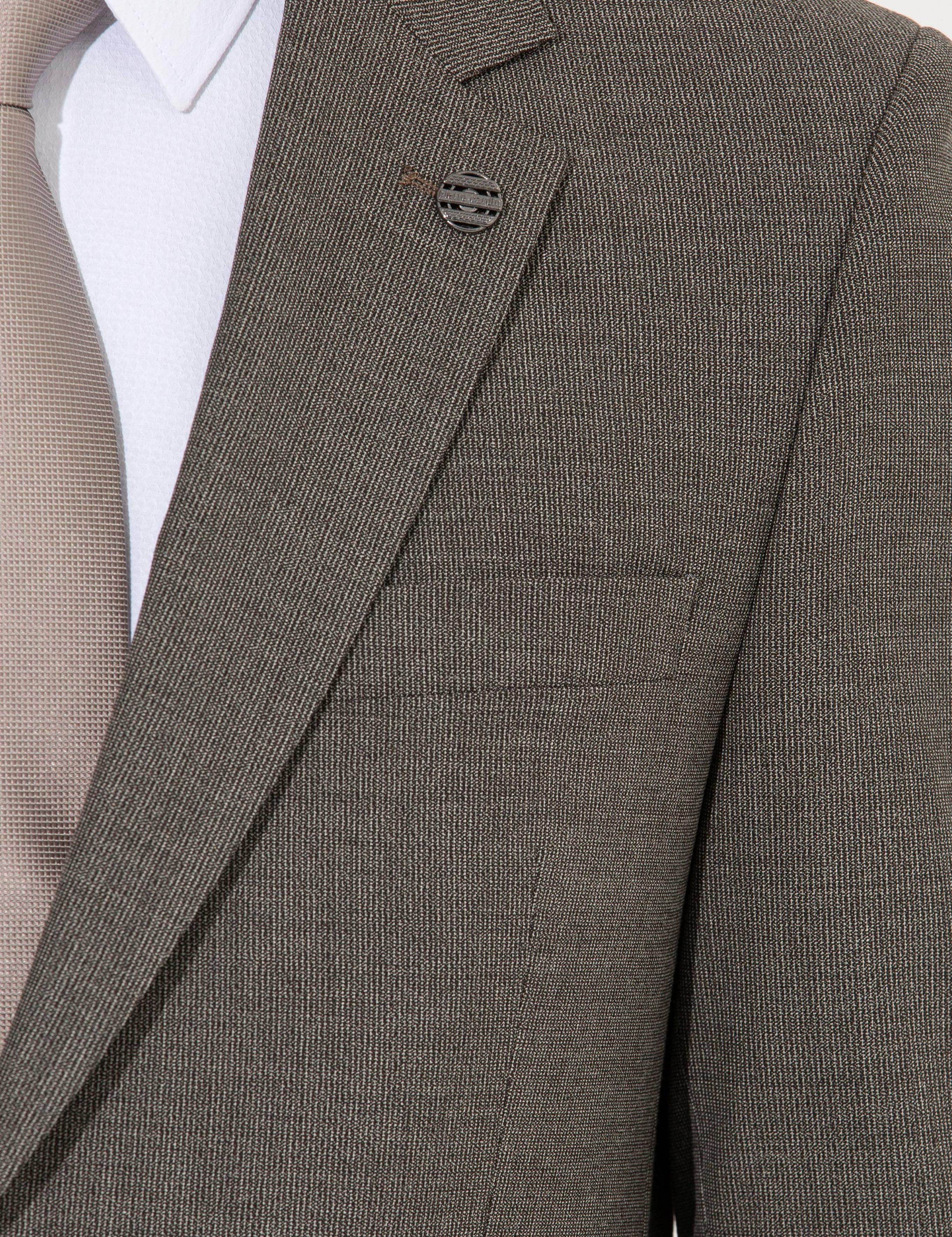 Kahverengi Slim Fit Takım Elbise