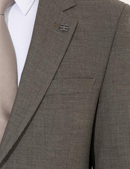 Kahverengi Slim Fit Takım Elbise - 50267030047
