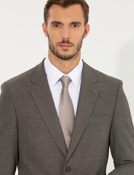 Kahverengi Slim Fit Takım Elbise - 50267030047