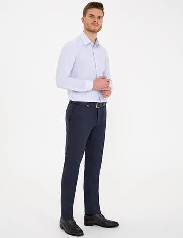 Lacivert Slim Fit Kumaş Pantolon