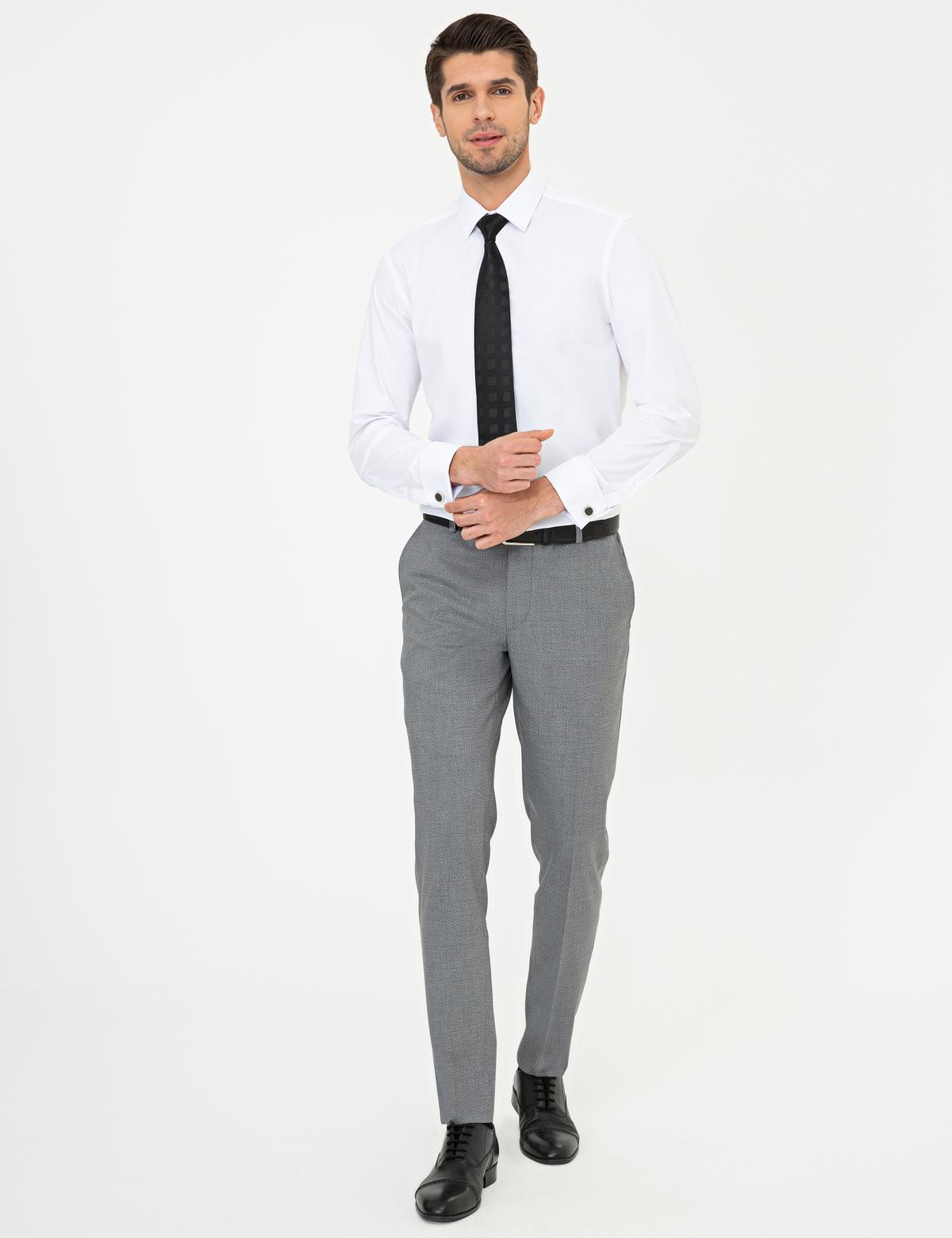 Gri Ex. Slim Fit Kumaş Pantolon