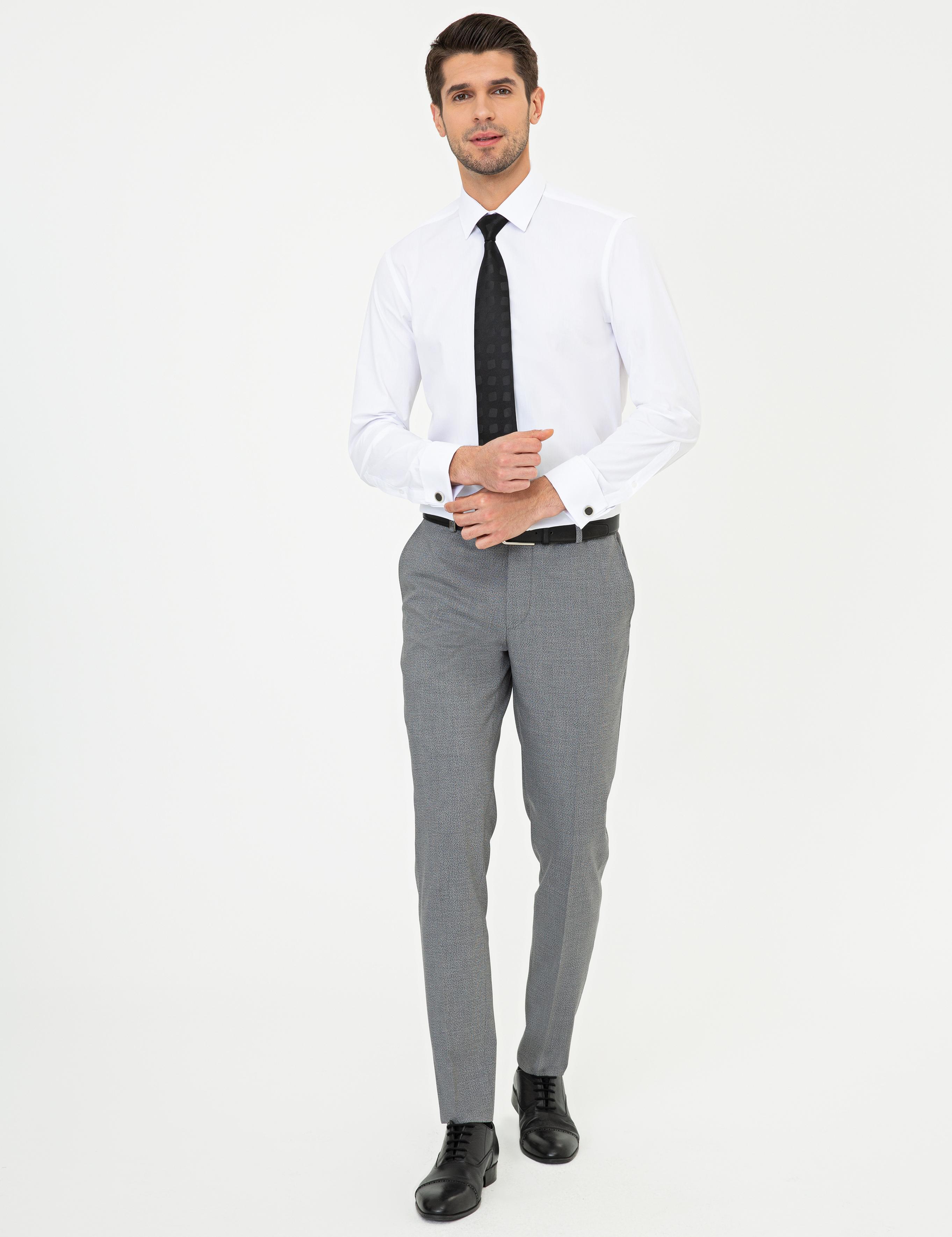 Gri Ex. Slim Fit Kumaş Pantolon