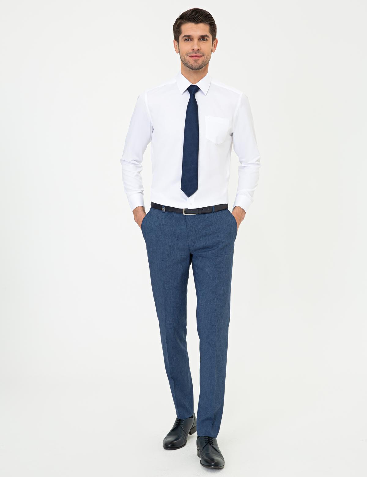 Açık Lacivert Ex. Slim Fit Kumaş Pantolon