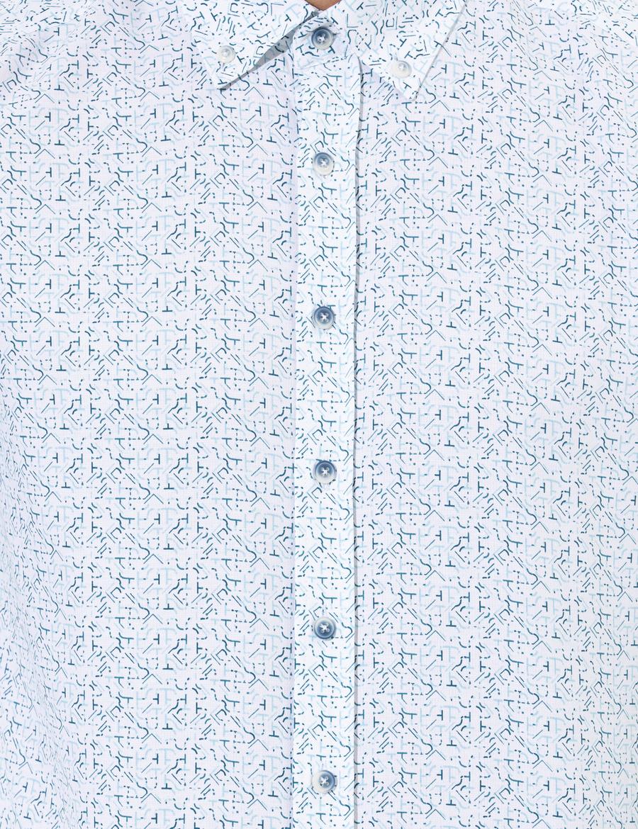 Lacivert Slim Fit Uzun Kollu Gömlek