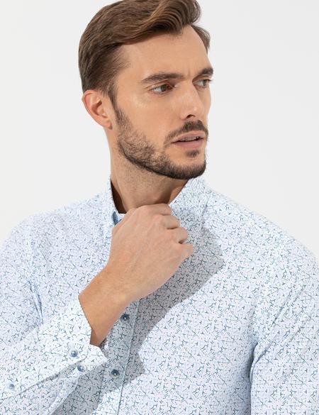 Lacivert Slim Fit Uzun Kollu Gömlek - 50264902048