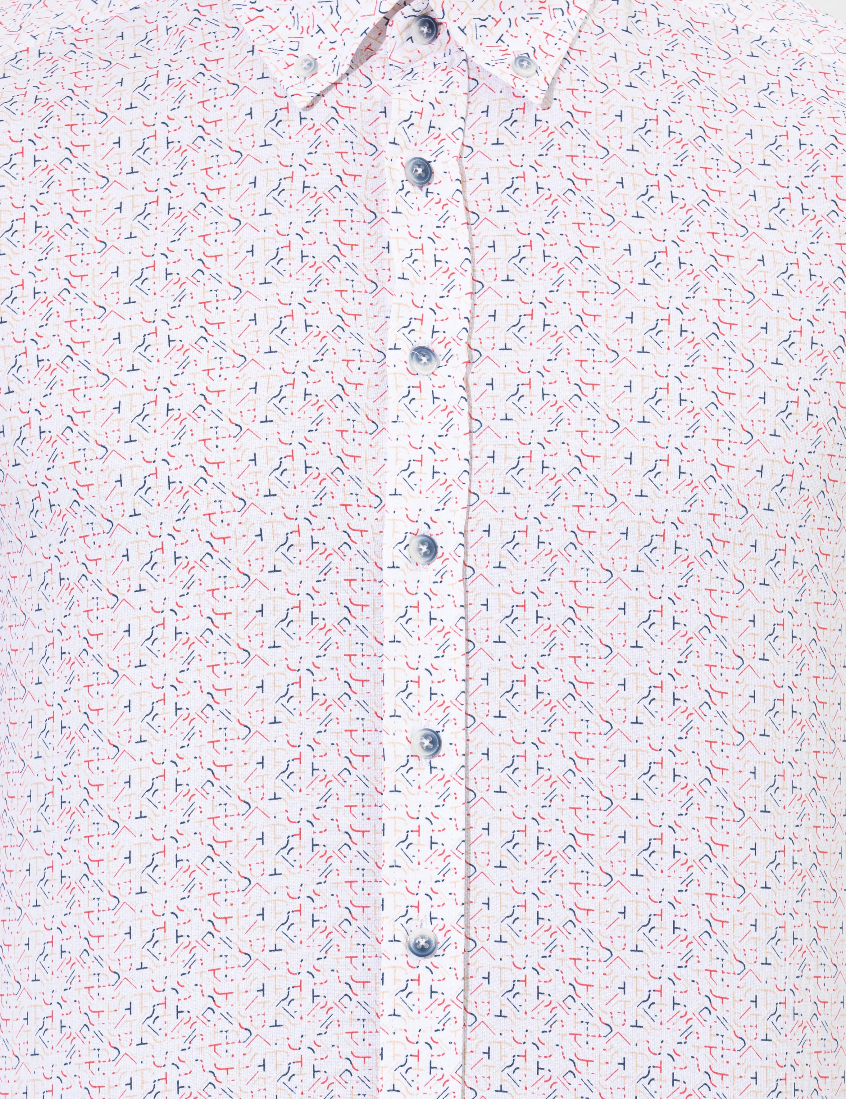 Kırmızı Slim Fit Uzun Kollu Gömlek