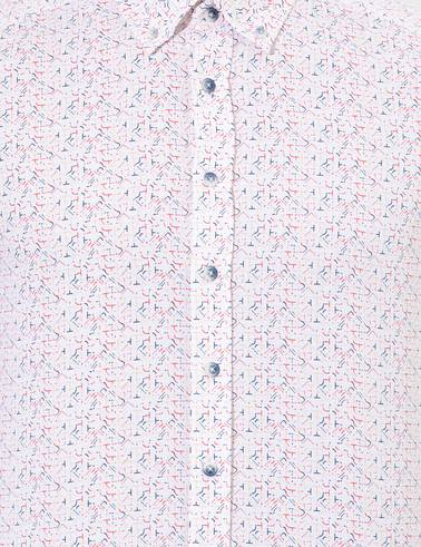 Kırmızı Slim Fit Uzun Kollu Gömlek