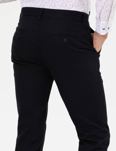 Siyah Slim Fit Chino Pantolon