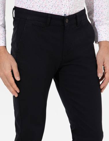 Siyah Slim Fit Chino Pantolon