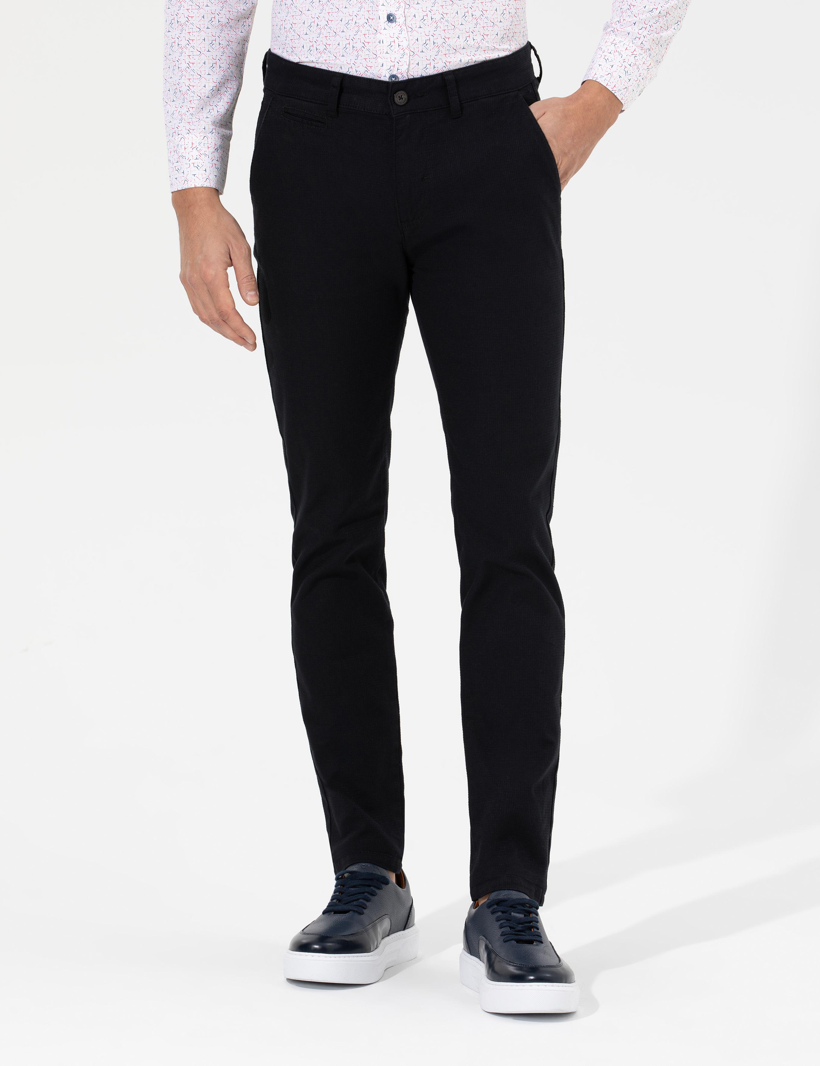 Siyah Slim Fit Chino Pantolon