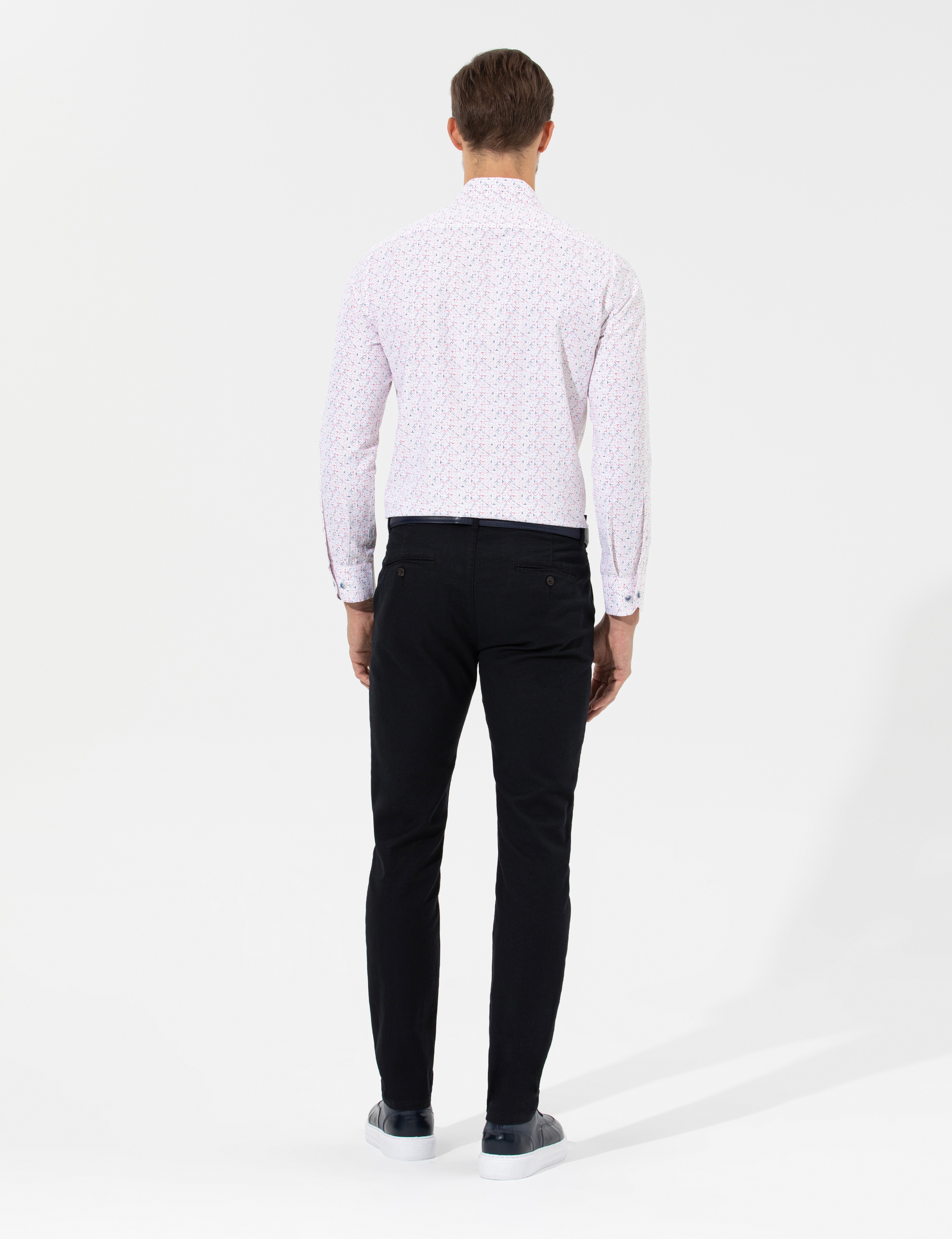 Siyah Slim Fit Kanvas Pantolon