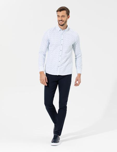 Lacivert Slim Fit Kanvas Pantolon - 50265904054