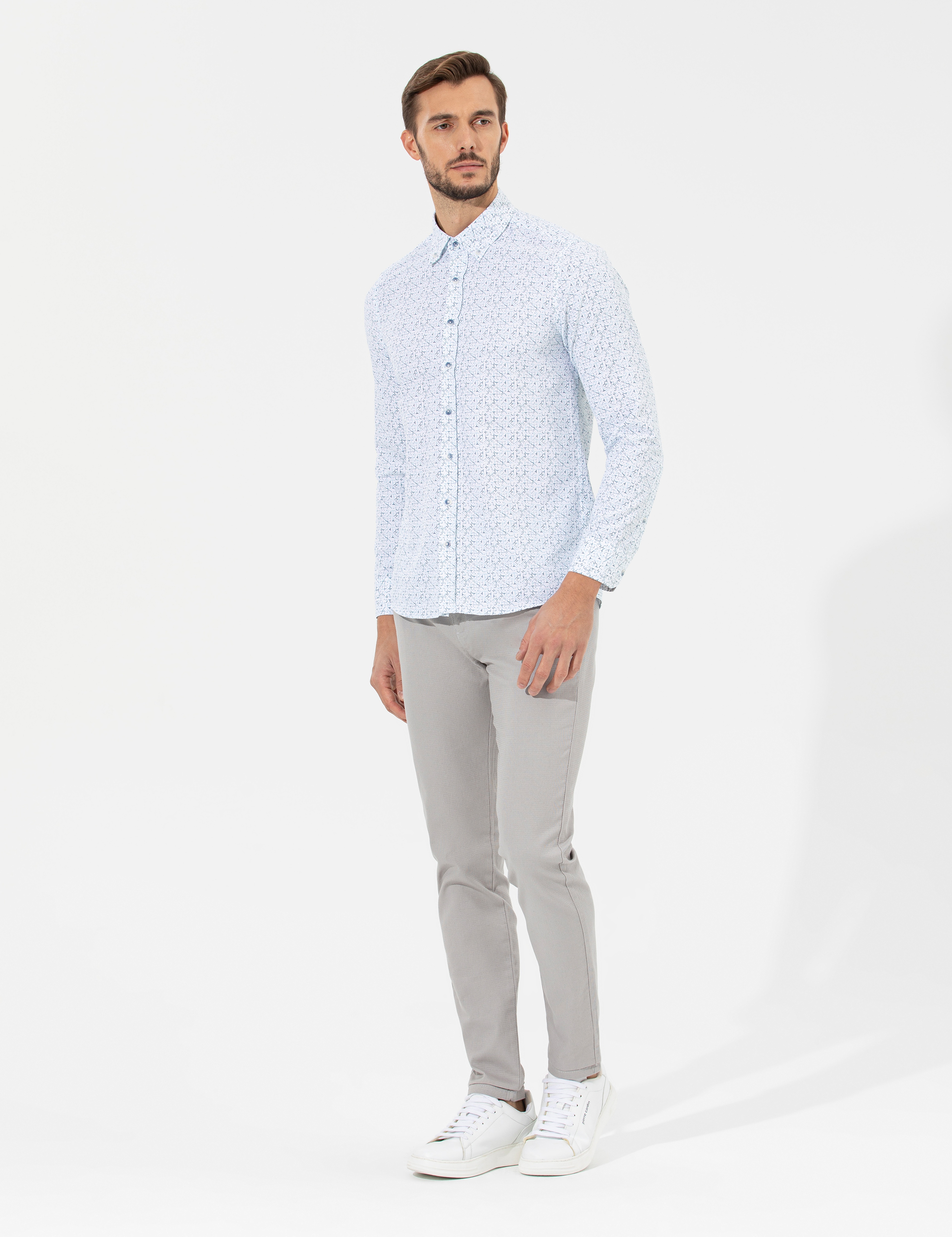 Taş Slim Fit Kanvas Pantolon - Image 1
