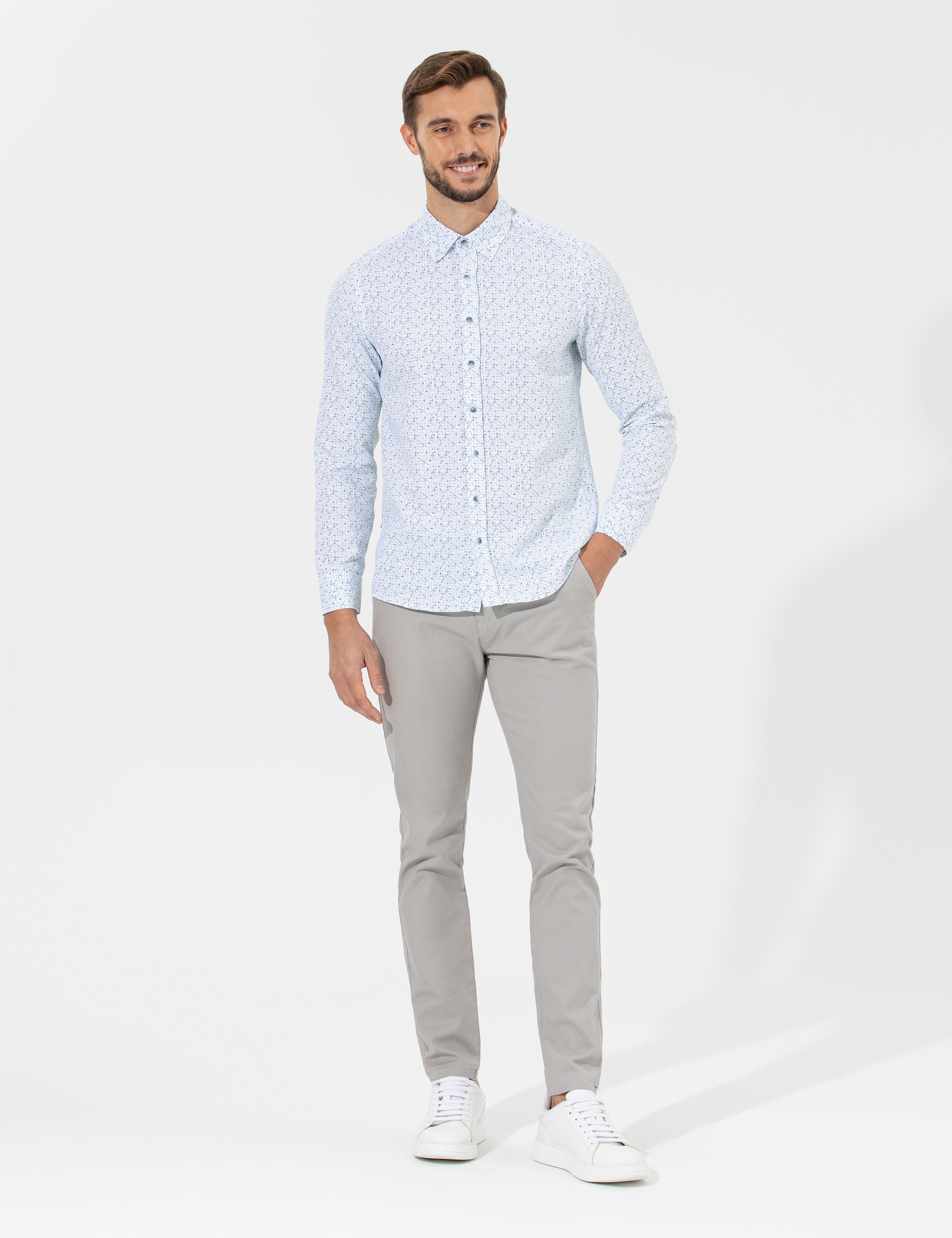 Taş Slim Fit Kanvas Pantolon - Image 3