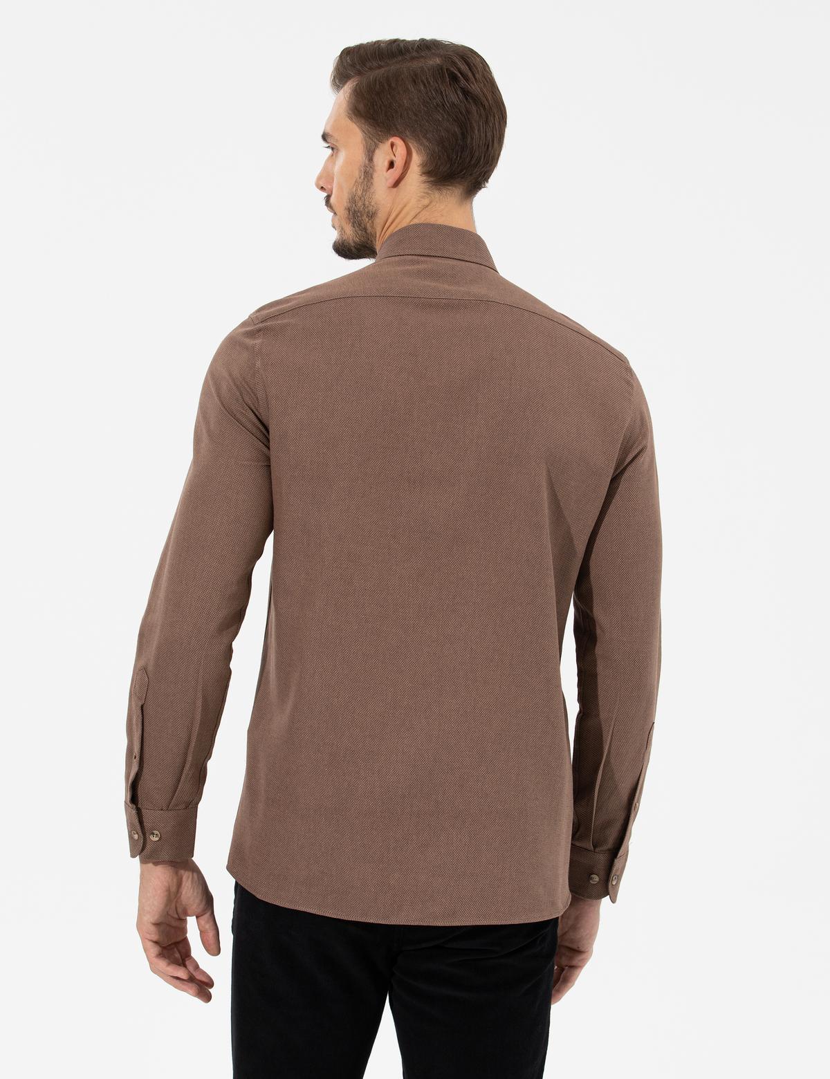 Kiremit Slim Fit Uzun Kollu Gömlek - 50261304106