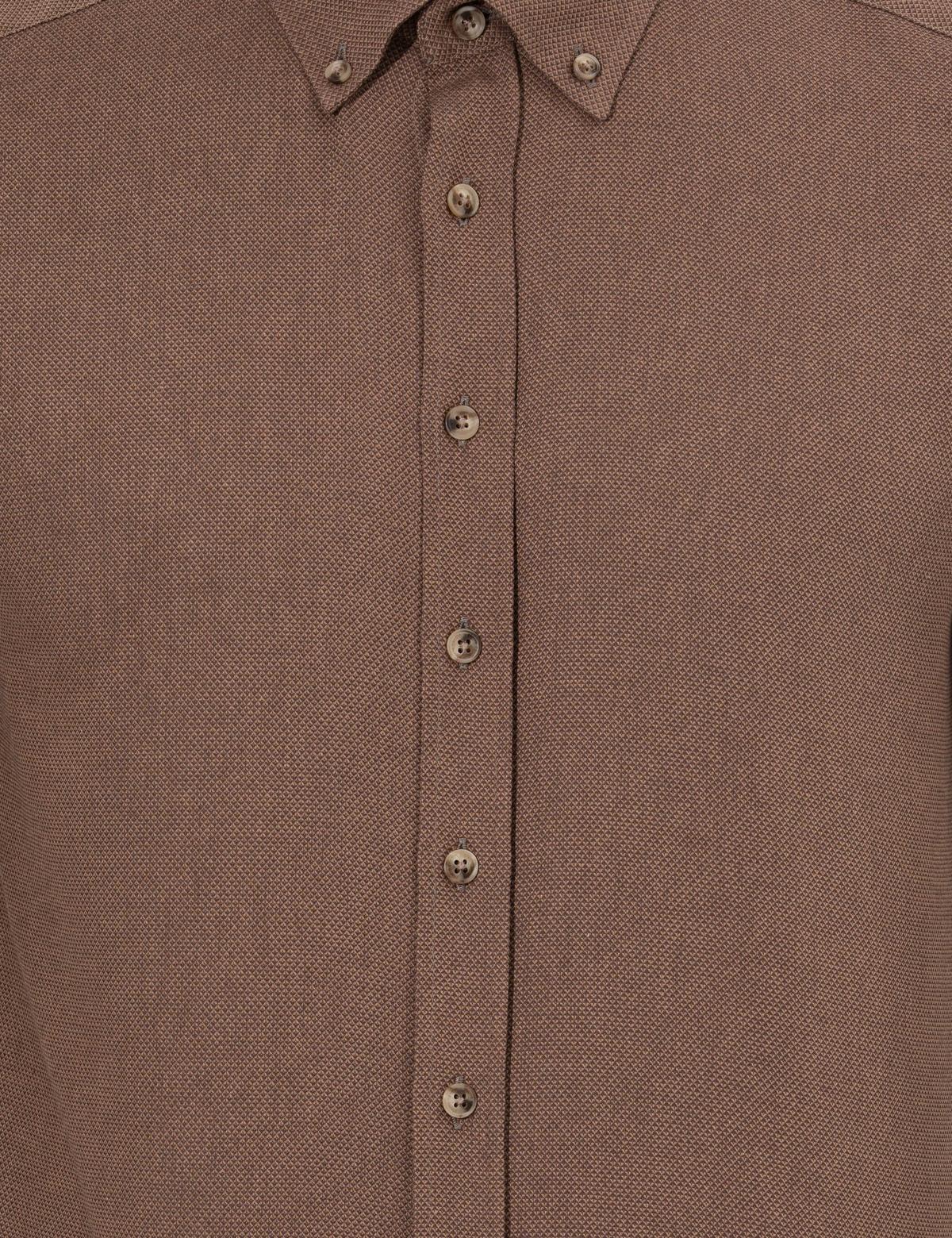 Kiremit Slim Fit Uzun Kollu Gömlek - 50261304106