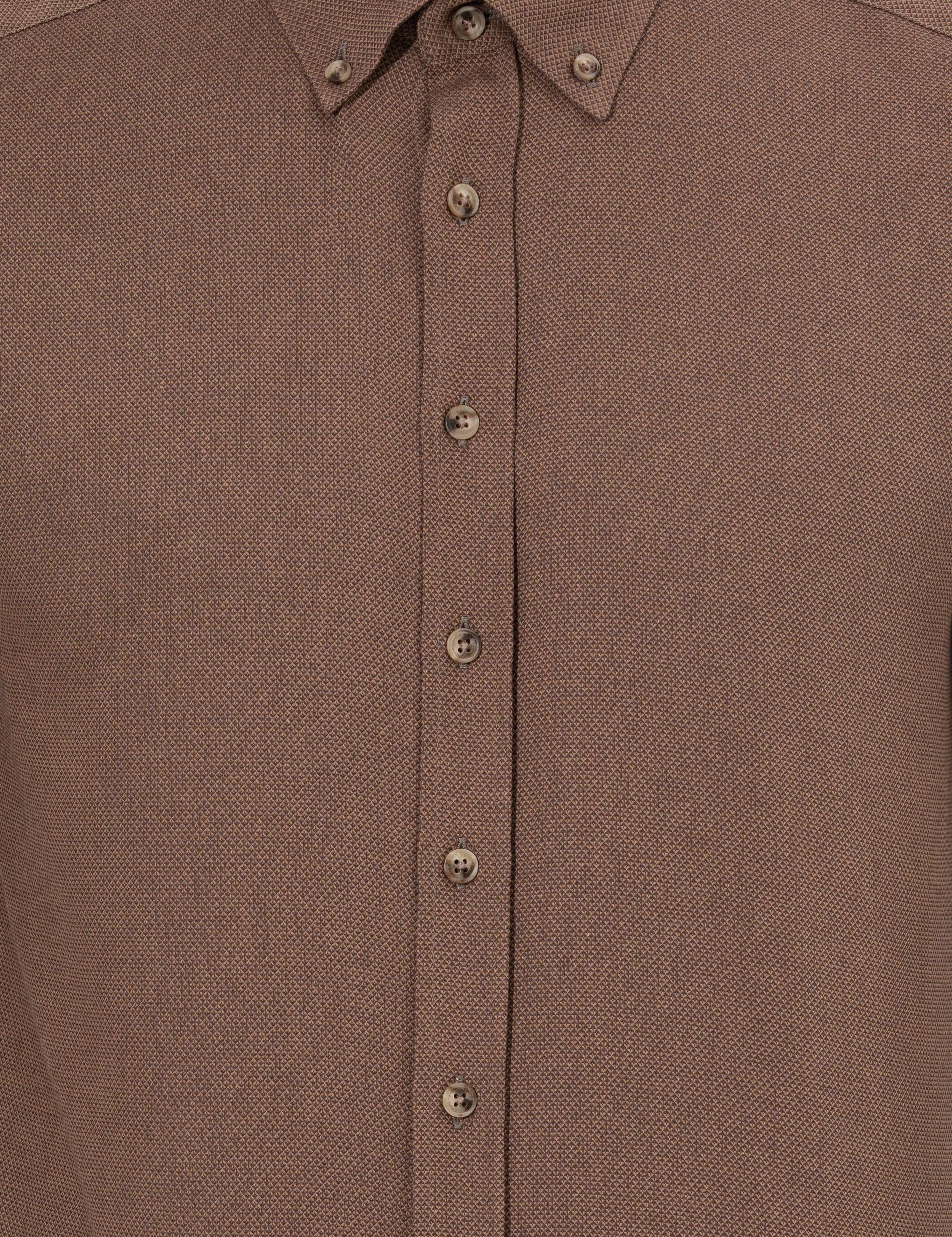 Kiremit Slim Fit Uzun Kollu Gömlek