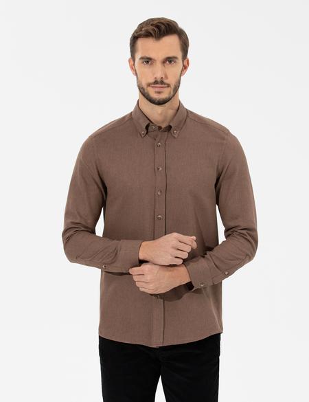 Kiremit Slim Fit Uzun Kollu Gömlek - 50261304106