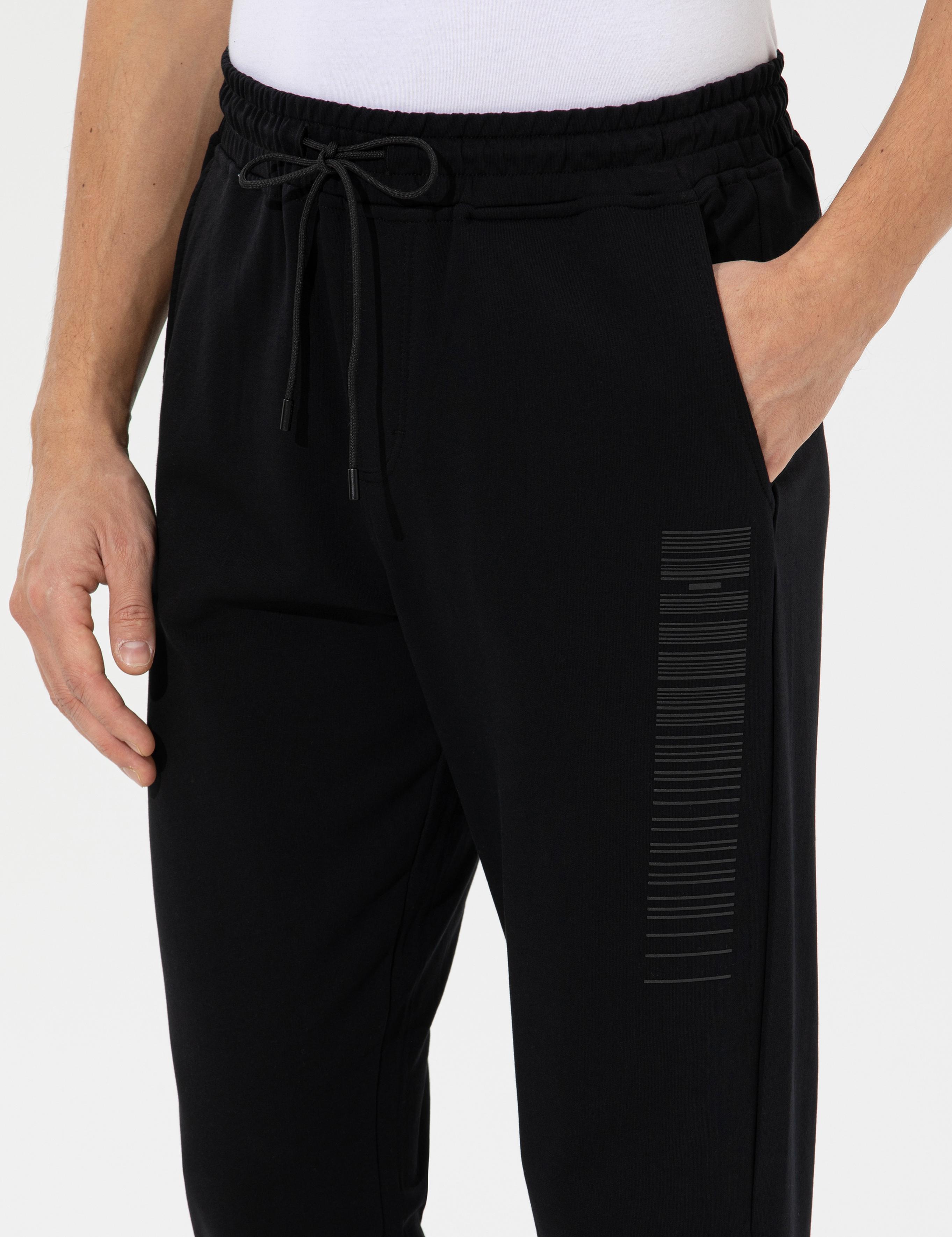 Siyah Slim Fit Eşofman Altı